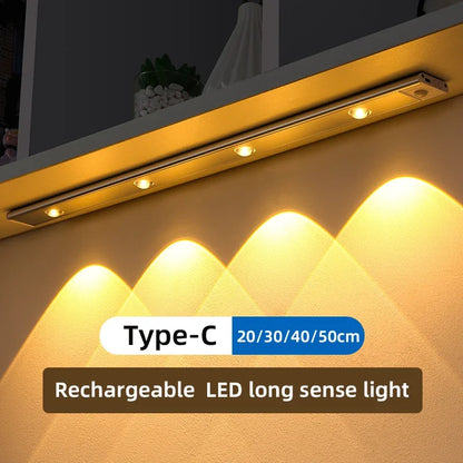 Lampe de nuit ultra fine sans fil avec détecteur de mouvement LED, éclairage LED USB pour refroidisseur de vin, pour armoire de cuisine, chambre à coucher, garde-robe, éclairage intérieur